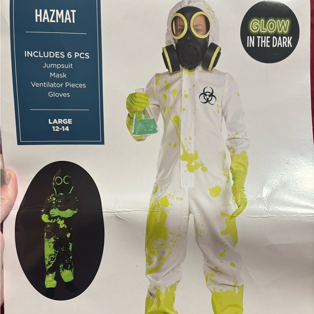 Kids Biohazard Costume - White and Green